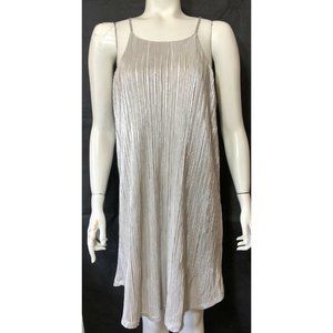 Francescas  Metallic Silver Dress Spaghetti Straps